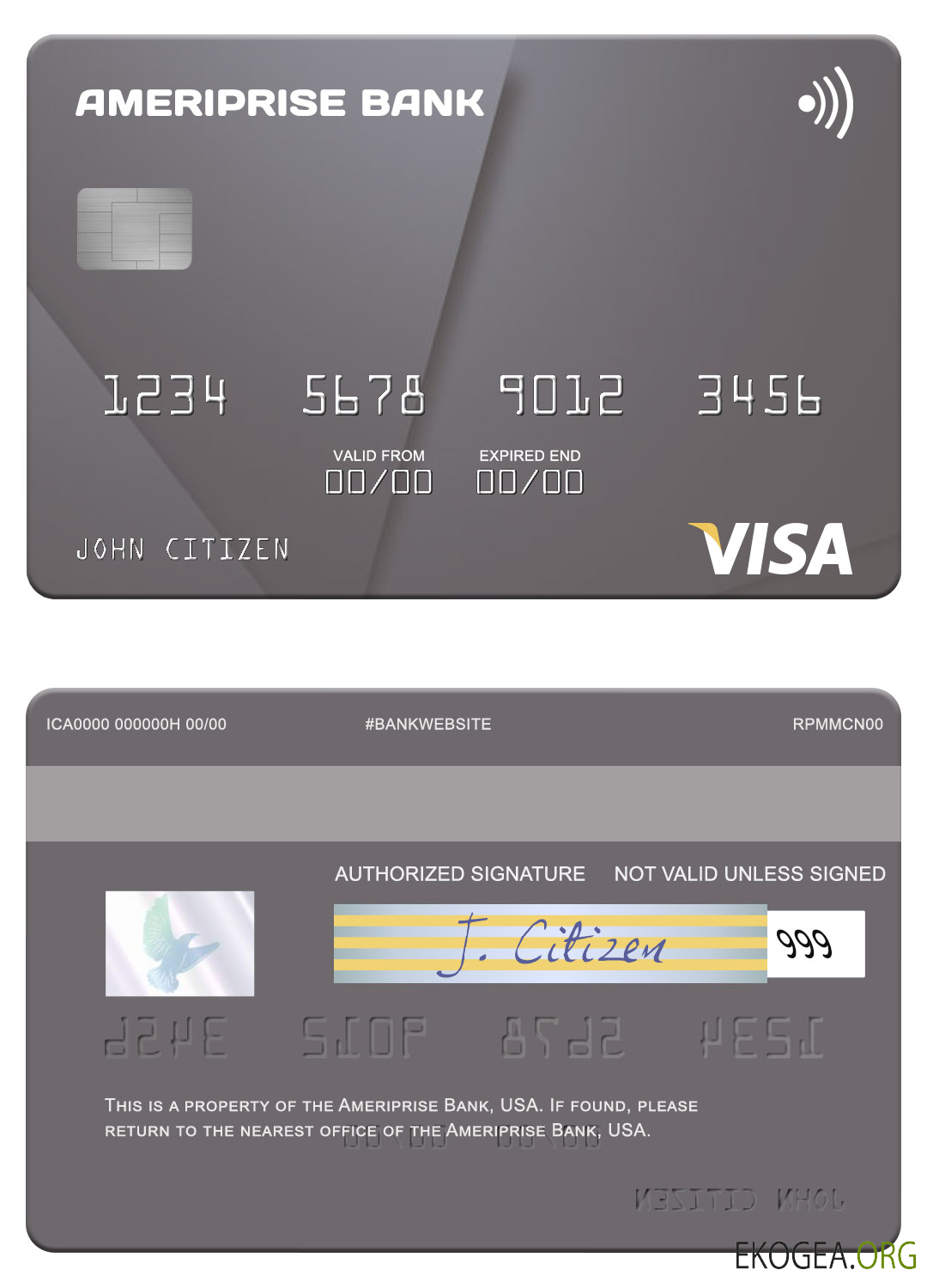 Carte visa USA Ameriprise Bank